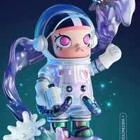 POP MART MEGA COLLECTION 100% SPACE MOLLY SERIES Оригинальная коллекционная фигурка-сюрприз в закрытой упаковке, игрушка-кукла, милая аниме-фигурка для рабочего стола
