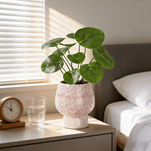 Maceta de Cerámica Azul Cristal de Hielo con Forma de Hongo para Suculentas, con Orificio de Drenaje, Diseño Moderno Ecológico, Pequeña Capacidad - Product Image 4