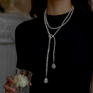 Collar de Cadena con Múltiples Pétalos Estilo Francés Retro Elegante de Wenchi, con Perlas de Agua Dulce, Accesorio Clásico y Versátil para Mujer - Product Image 1