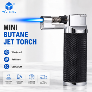 Mini briquet torche à gaz <span class=keywords><strong>butane</strong></span> à flamme micro-jet simple pour cigares, économique - Product Image 1