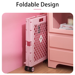 Logo personnalisé Mesh <span class=keywords><strong>Design</strong></span> Pratique Panier Pliable avec 4 Roues pour Pique-Nique Camping - Product Image 4