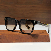 Lunettes de soleil anti-reflet haut de gamme au design moderne, monture multicolore imprimé léopard marron, vert, gris, verres de marque