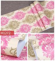 Wallpaper Botani Jinyi DIY (45 X 400 CM Kuning Mustard) |   Stiker Dinding PVC Motif Bunga Damask Perekat Sendiri (Roll) |   Desain Anak-Anak