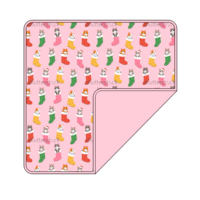 Couverture double face en bambou pour bébé, motif cloche et nœud de Noël vintage, douce, pour nouveau-né, idéale pour l'emmaillotage et la poussette