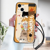 Coque de téléphone de dessin animé mignon pour iPhone 16 Pro Max Designs amusants avec protection en silicone souple