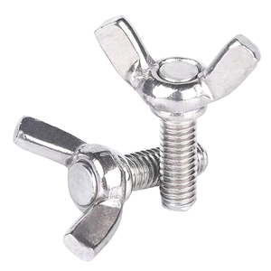 Viti a farfalla Junchuang M4 in acciaio al carbonio zincato grado 8.8 con testa piatta, diametro del capo 20mm, per macchine - Product Image 1