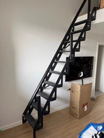 Escabeau électrique moderne pour usage domestique, en acier au carbone, capacité de charge 300 kg, hauteur extensible 12,5 pieds, automatique pour grenier