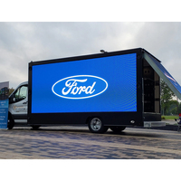 Truk Sewa Panggung Mobile P4 P5 P6, Van Mobile, Billboard Iklan Digital Outdoor yang Dapat Dipindahkan, Panel Layar LED, Layar LED Truk