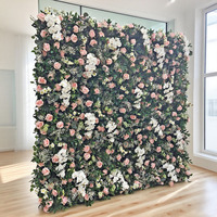 Mur de fleurs artificielles classiques modernes sur mesure en carton pour des thèmes de décoration de mariage exclusifs