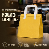 Sac isotherme personnalisé en non-tissé, capacité 20-36L, écologique et imperméable, pour la livraison d'aliments, de boissons et de gâteaux (vente en gros)