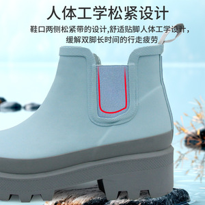Liquidación Sin Devolución Sin Daños en el Tamaño Jiangsu Comercio Exterior Original <span class=keywords><strong>Botas</strong></span> <span class=keywords><strong>de</strong></span> <span class=keywords><strong>Agua</strong></span> y Lluvia <span class=keywords><strong>de</strong></span> Moda Suaves <span class=keywords><strong>de</strong></span> Corte Bajo para <span class=keywords><strong>Mujer</strong></span> Adulta - Product Image 3