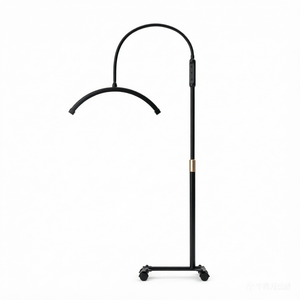 Lámpara <span class=keywords><strong>de</strong></span> <span class=keywords><strong>Pie</strong></span> LED Ajustable Osum Dorada con Anillo <span class=keywords><strong>de</strong></span> <span class=keywords><strong>Luz</strong></span> <span class=keywords><strong>de</strong></span> Media Luna para Dormitorio Pestañas Maquillaje Fotografía e Iluminación <span class=keywords><strong>de</strong></span> Tatuajes - Product Image 1