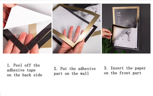 Hai mặt cửa sổ Poster PVC giấy chứng nhận khung A4 tự dính từ hình ảnh khung - Product Image 3