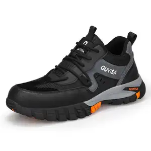 Guyisa Men's Fashionable Light Safety Work Shoes Electrician Insulation 10kv Steel Toe With Rubber Pu Eva Fabric Insoles