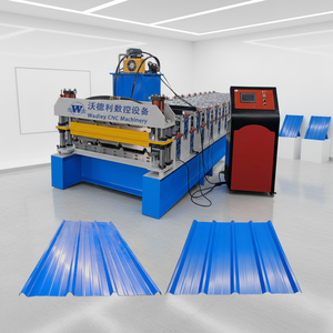 Máquina para Fabricar Paneles de Techo Trapezoidales TR4 TR5, Caja de Engranajes de Bomba, Motor de 380V, Fácil Operación, Material de Acero PPGI, Formadora de Techos IBR - Product Image 1