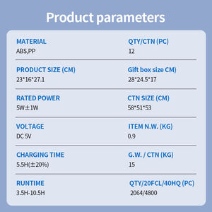 Offre Spéciale ventilateur <span class=keywords><strong>de</strong></span> <span class=keywords><strong>table</strong></span> portable rechargeable moderne personnalisé <span class=keywords><strong>de</strong></span> 7 pouces avec veilleuse longs ventilateurs <span class=keywords><strong>de</strong></span> refroidissement par air <span class=keywords><strong>de</strong></span> travail - Product Image 2