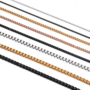 Collier en acier inoxydable plaqué <span class=keywords><strong>or</strong></span> 18 carats 316L inaltérable, chaîne maille forçat vintage, accessoires DIY, bijoux tendance, cadeau, vente en gros - Product Image 5