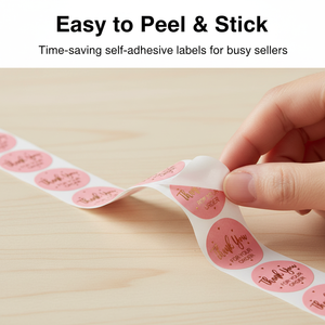 สติกเกอร์ติดบรรจุภัณฑ์แบบวงกลม พิมพ์โลโก้แบรนด์ตามสั่ง ปั๊มฟอยล์ทอง ลอกออกง่าย รีไซเคิลได้ ผลิตจากกระดาษ PLA กันน้ำ สำหรับติดฉลากอาหาร - Product Image 2