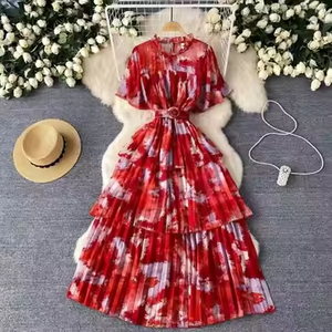 Droma en stock 2025 Nouveau design Vintage à manches courtes pour femmes Robes décontractées slim à la mode pour femmes Vêtements pour femmes Robe chemise noire - Product Image 1