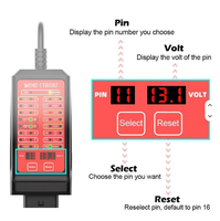 WOYO CTB007 Caja de Conexión OBD2 de 12V, Analizador de CAN con Pantalla Digital, Cable Negro de 27/59 Pulgadas para Herramienta de Diagnóstico Automotriz