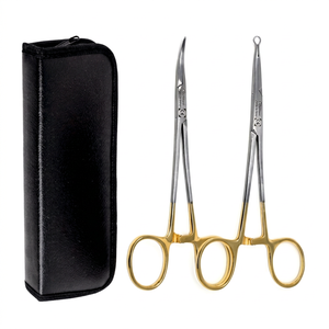 Juego de Tijeras Quirúrgicas Cemport de 14 cm con Mangos Dorados, Certificación CE, Instrumentos de Cirugía General, Acero Manual - Product Image 1