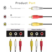 Haute qualité 1.5M 3M 5M AV Audio vidéo AUX Composite mâle Jack Plug PVC veste RCA vers RCA câble pour TV DVD TVPLUS câble