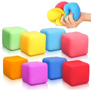 Ice <strong>Cube</strong> Square Sensory Toy Stress Ball Squishies Squeeze Toys For Adults Kids Toys Party Favors - Product Image 1
