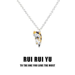 Cadena Figaro de Acero Inoxidable para Mujer, Chapada en Oro y Rodio, con Diseño de Gato, Material de Aleación de Titanio, Perla de Moda - Product Image 5