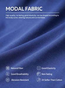 OEM Modal Bamboo Underwear - Justwears Style <strong>Men's</strong> Boxer <strong>Briefs</strong> - No Ride-Up Breathable Design with Dual Pouch - Custom Logo - Product Image 4