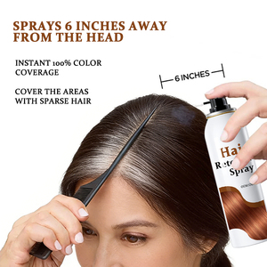 <span class=keywords><strong>Spray</strong></span> de retouche capillaire OEM ODM – Couvre les cheveux blancs, corrige la couleur, fixe la teinture – Aérosol – Usine cosmétique - Product Image 5