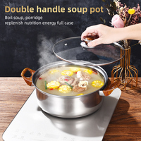 Set Perlengkapan Masak Stainless Steel 12 Pcs Yuedisi Factory Direct Kitchen, Termasuk Panci Air dan Panci Sup untuk Memasak