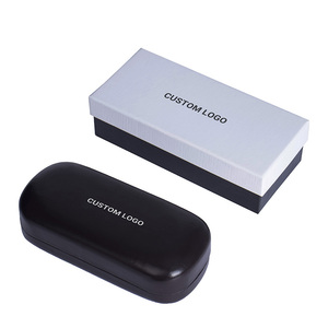 Estuche de lujo de cuero para <span class=keywords><strong>gafas</strong></span>, caja rígida para <span class=keywords><strong>gafas</strong></span> de sol, paño de limpieza para <span class=keywords><strong>gafas</strong></span>, juego de estuches para <span class=keywords><strong>gafas</strong></span> con logotipo personalizado - Product Image 1