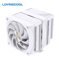 Refroidisseur d'air pour processeur Lovingcool, nouveau design, 270 W TDP, 6 caloducs en cuivre, double tour, écran d'affichage, pour ordinateur