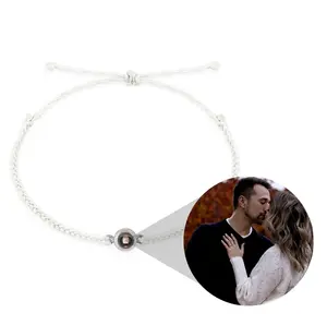 Personalized Braided Jewelry 100 Languages I Love You Couple Bracelet Photo Projection Bracelet