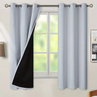 Rideaux occultants complets portables, pare-soleil personnalisable en tissu pongé, draperies occultantes pour chambre à coucher