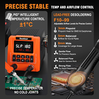 Stasiun Solder Udara Panas 851 2-IN-1 untuk Rework, Desoldering dengan 3 Nozel Udara Panas, Dudukan Solder, Penyangga Heat Gun