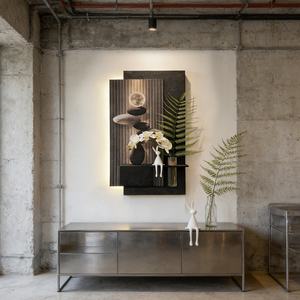 Pintura Decorativa de Arte en Piedra Arenisca 3D con Impresión UV Personalizada de Fábrica, Plantas Hidropónicas con Iluminación LED, Arte de Paisaje para Pared - Product Image 6