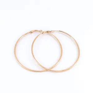 Wholesale minimalist designs latest 18k gold plated hoop jewelry 925 silver round circle twisted earrings