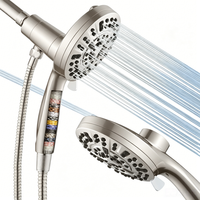 Pommeau de Douche Magnétique OEM Personnalisé Haute Pression Filtrant 10 Modes Anti-Colmatage Double Ensemble de Douche Mural pour Salle de Bain