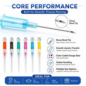 50 Agujas de Perforación para <span class=keywords><strong>Tatuajes</strong></span> y Piercings Corporales, Herramienta de Joyería - Product Image 4
