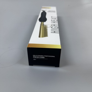 Ceramic Plate <b>Hair</b> <b>Straightener</b> 1800W Electric With LED Display Temperature Adjustment Black Gold Design Household Use - Product Image 5