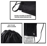 Sac à cordon en polyester grande capacité personnalisé avec logo, prix d'usine, promotionnel, vente en gros