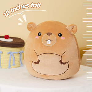 8049 Adorabile Peluche di Marmotte Paffute, Cuscino Giocattolo con Guance Rosate, Compagno di Abbraccio per Bambini - Product Image 2