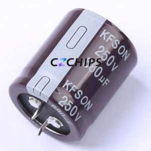 KN681M25030*35C <b>Snap</b>-in Aluminum Electrolytic Capacitor Through hole Component (THT),D30xL35mm 680uF 250V 10mm 30mm - Product Image 1