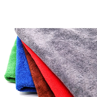 Serviette de séchage automobile en microfibre double face 400 g/m² à marque privée, sans rayures, forte absorption d'eau pour l'entretien automobile