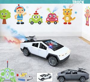 Télécommande de simulation Tesla Cyber Pickup DEFA 27 MHz 1:16 avec démonstration à six voies, un bouton, double pulvérisation <span class=keywords><strong>et</strong></span> éclairage des vitres - Product Image 4