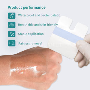 Pembalut Film transparan OEM, gaya bingkai gambar, bantalan pita perekat untuk kateter IV, pasca bedah, peralatan medis - Product Image 6