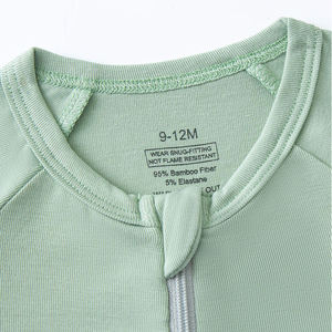 Mono de Verano para Bebé Niña de 0 a 6 <span class=keywords><strong>Meses</strong></span>, Mono de Bambú con Cierre <span class=keywords><strong>y</strong></span> Canalé, Suave <span class=keywords><strong>y</strong></span> de Lujo, Venta al por Mayor - Product Image 3