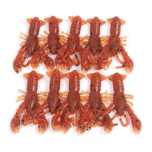 Vente en gros de leurres de pêche en PVC souple, matériel de 4cm, 0.8g, écrevisse marron, écrevisse flottante, crevette - Product Image 5