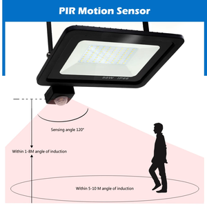 LED PIR เซนเซอร์ตรวจจับความเคลื่อนไหวสีขาว/อุ่น IP66 AC220V โปรเจคเตอร์ภายนอกสปอตไลท์ SMD2835 โคมไฟกลางแจ้งโคมไฟฟลัดไลท์ WD-FL0 - Product Image 3